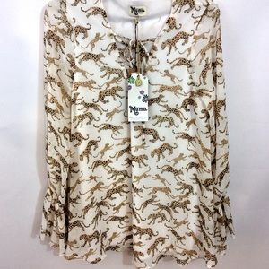 NWT Show Me Your Mumu Cat Lace Up Tunic